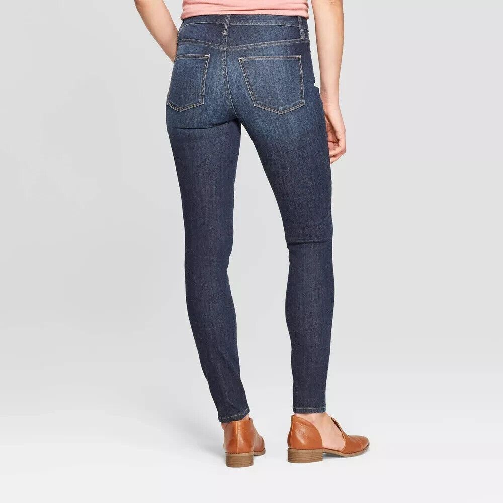 Womens High Rise Skinny Jeans Universal Thread Dark Blue 2 - Picture 4 of 4